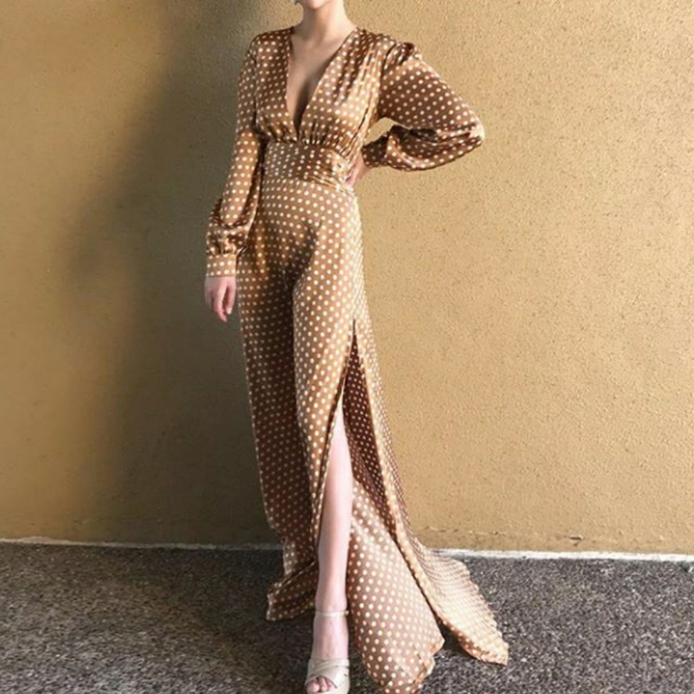 Satin maxi dress - Picture 1 of 3